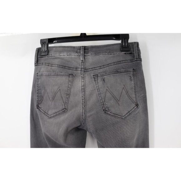 Mother Jeans Womens 26 Looker Ankle Fray Skinny Last Chance Saloon Stretch Crop - Picture 6 of 15